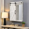 Wall Mounted Cabinet Bathroom White Single Door Mirror Vanity Storage Cupboard