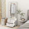 Freestanding Heavy-duty Clothing Stand Dresser with Hanging Rod & Storage Shelve
