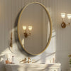 Modern Oval Gold Accent Wall Mirror Mounted Fireplace Hallway Bedroom Bathroom