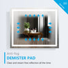 illuminated Bathroom Mirror with Shaver Socket Demister Touch Sensor Modern