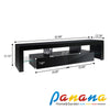 Modern 160cm TV Unit Stand Cabinet High Gloss Doors Sideboard LED Light Black