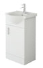 Bathroom Cabinet Vanity Unit Sink Basin Storage Furniture White Gloss 450mm