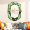 Large Edged Wall Mirror Wide Beveled Statement Accent Vanity Mirror HD Art Decor