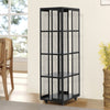 4 Tier Metal Storage Shelving Unit File Cabinet Shelf Mobile Bookcase Bookshelf