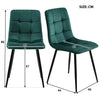 Dining Table and Chairs Set 4 Marble Effects Kitchen Table Chairs w/ Metal Legs