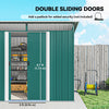 Garden Shed Outdoor Storage Tool Organizer w/ Double Sliding Door