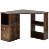 Corner Computer Desk with Storage Cabinet Home Office Study Workstation Table
