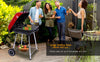 Charcoal Trolley BBQ Red Garden Outdoor Barbecue Cooking Grill Powder Wheels NEW