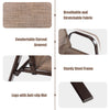 Outdoor Garden Dining Chair Set of 2 High Back Camping Chairs W/Armrest Brown