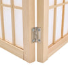 Japanese Style Room Divider Privacy Screen Natural Wooden Frame Non-Woven Fabric
