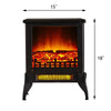 NEW Electric Fireplace Heater Black Stove w/ LED Flame Effect Freestanding