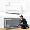 50 in Inset Media Wall Electric Fireplace Insert/Wall Mounted Fire 12 LED Colors