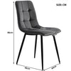 Dining Table and Chairs Set 4 Marble Effects Kitchen Table Chairs w/ Metal Legs