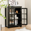 Bathroom Floor Cabinet Freestanding Display Storage Cabinet w/ Doors