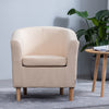 Victorian Retro Wing Back Armchair Accent Oyster Fireside Sofa Lounge Tub Chair