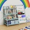 Bookshelf Bookcase with Children's Reading Room for 9 Storage Compartme Green