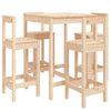 5 Piece Garden Bar Set Solid Wood Pine P7O0