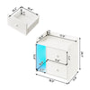 LED Bedside Table 2 Drawers with Charging Station Nightstand Cabinet White