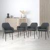 Set of 4 Modern Fabric Dining Chair Set Thicken Upholstered Kitchen Armchair