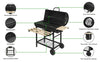 Heavy Duty Large Charcoal Barrel BBQ Grill Garden Barbecue Mini Smoker W/Wheels