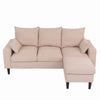 Modern L-Shaped Corner Sofa 2 3 Seater Armchair Couch With Footstool