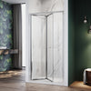 Bi Fold Shower Enclosure Door With Magnetic Stripes Wet Room Glass Cubicle