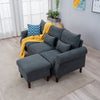 Luxury 3 Seater Corner Sofa Armchair Settee Couch with Footstool Living Room
