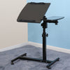 Mobile Over Bed Chair Table Overbed Height Adjustable Laptop Tray Stand PC Desk