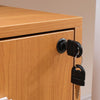 Mobile 3 Drawers Filing Pedestal Cabinets File Chest Storage Wooden Lockable