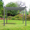 3m Aluminium Garden Shade Pergola Gazebo Awning Sunshelter Retractable Canopy UK