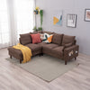 L-Shaped Corner Sofa, Sectional Couch with Built-in USB Port Chaise