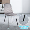 4X Dining Chairs Velvet Padded Seat Metal Legs Kitchen Chair Home Office Set