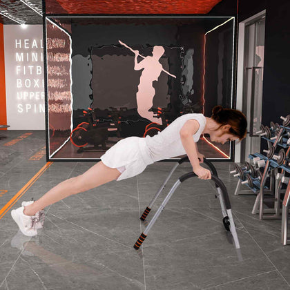 Abs Crunch Machine Ab Trainer with Padded Headrest and Handles