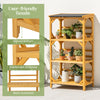 3-Tier Outdoor Storage Shelf Rack Wooden Garden Plant Stand Rack Display Shelf