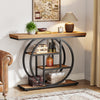 105cm Console Table Industrial 4-Tier Narrow Entryway Sofa Table for Living Room