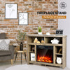 Rustic Corner TV Stand Entertainment Center Media Console Table for TV up to 48"