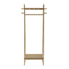Heavy Duty Wooden Clothes Hanging Rail Stand Bedroom Coat Hat Rack Open Wardrobe