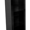 Modern Display Tall Cabinet Bookcase Shelving Units with LED Light 3 Glass Shelf