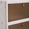 3 Tier Foldable Storage Boxes with Lid Collapsible Home Clothes Organizer Box