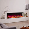 70in Electric Fireplace Panoramic Media Wood 12 Flame Standing Insert LED Stove