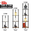 3/4/5 Tier Home Storage Corner Shelf Shelving Rack Unit Grey Display Stand