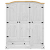 Wardrobe White 151.5x52x186 Solid Wood Pine D3W8