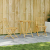 3 Piece Bistro Set Bamboo T7D1