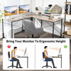 L-Shaped Corner Computer Desk Reversible Study Writing Desk 2-Person Workstation