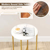 Living Room 2-Tier Side Table Small Space Round End Table-Coffee