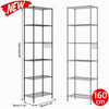 6-Tier Wire Shelving Unit Free Standing Shelf Metal Storage Rack Organizer 160cm