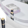 Dressing Table With Stool Led Lights Vanity Makeup Desk Set With 2 Drawers White