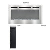 LED Fireplace Media Wall Fire Wall Mounted / Standing Electric Heater 40-100in
