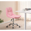Adjustable Cushioned Computer Desk Office Chair Chrome Legs Lift Swivel Chairs