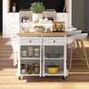 Rolling Kitchen Island Cart Trolley Unit Countertop Storage Cabinet Drawers Rack